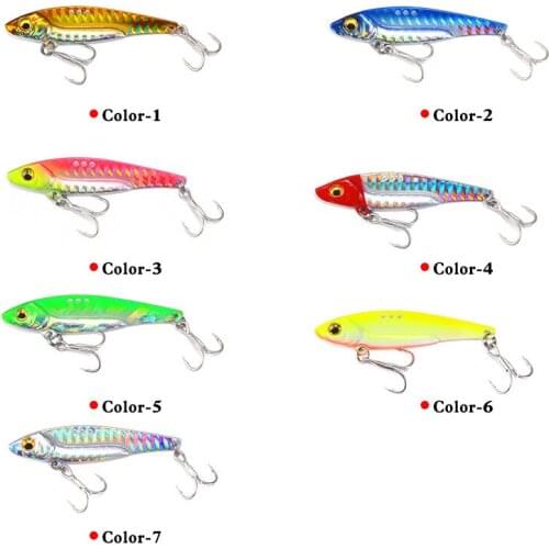 AS VIB Metal sequins Slow Jig Lures Hard Baits with Hooks Spoons 8g 13g 16g 20g Sea fishing Tackle Freshwater Saltwater