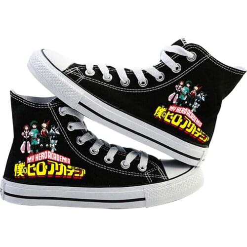 Unisex Anime Cos My Hero Academia Casual Canvas Shoes Sneakers Student Uniform Flats Shoes