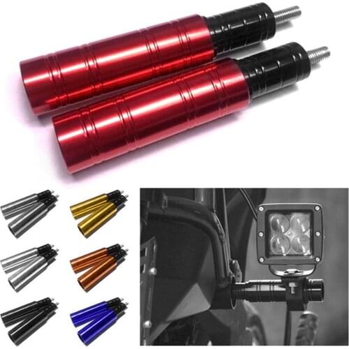 2pcs Motorcycle Headlight Bracket External Front Turning Lights Mounting 8mm Screw Fork Bumper Headlamp Holder Stand Accessories