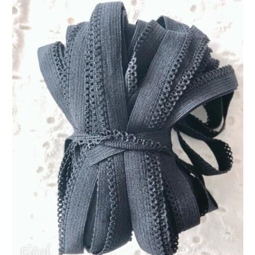 Hot Sale 10 Meters Black Embroidered Venise Small Elastic lace Trim Wedding Lace Stretchy Lace for Underwear Bra DIY Accessories