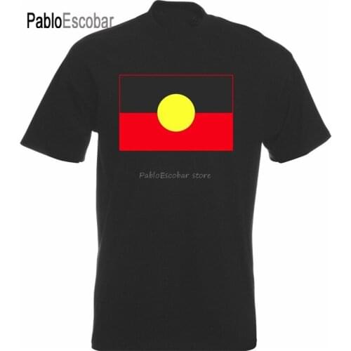 Men brand tshirt summer top tees Aboriginal Australian Flag T-Shirt Mens New Australia Funny Design Tee Shirt