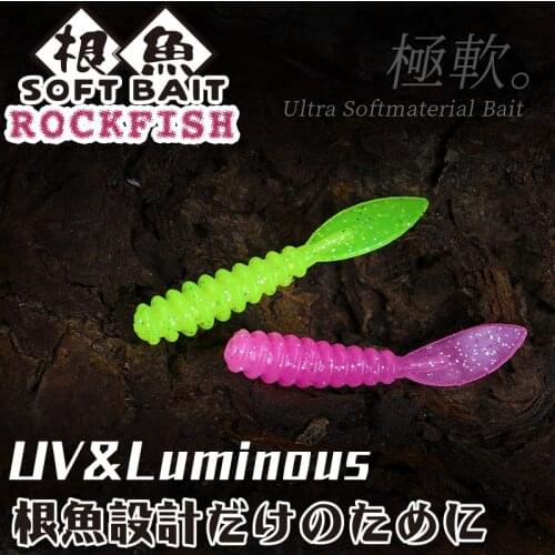 TSURINOYA Soft Ajing Fishing Lure Set 10pcs 36mm 0.4g PROMENADE Rockfish Jig Swimbait Silicone Worm Wobbler Bait