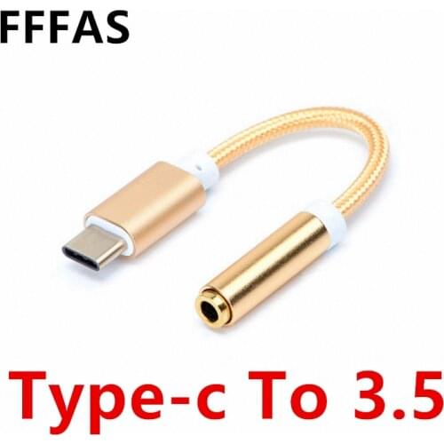 CatXaa Type C to 3.5 Earphone Adapter USB 3.1 Type-C USB Male to 3.5mm AUX Audio female Cable Converter for Xiaomi 6 Mi6 Letv 2