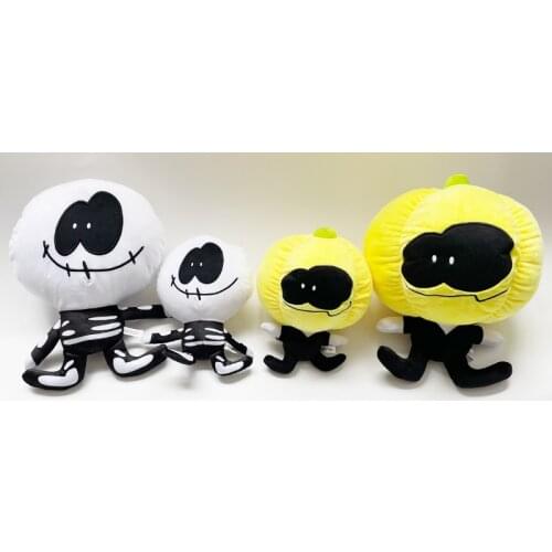 30cm Hot Friday Night Funkin Plush Toy Lovely Spooky Month Skid and Pump Stuffed Animal Dolls Soft Plush Pillow Halloween Gifts