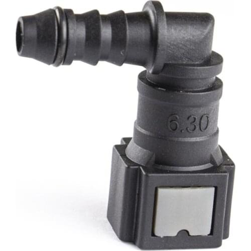 Fuel-line-connector 6.3 ID6 90 degree female fuel line quick release connect
