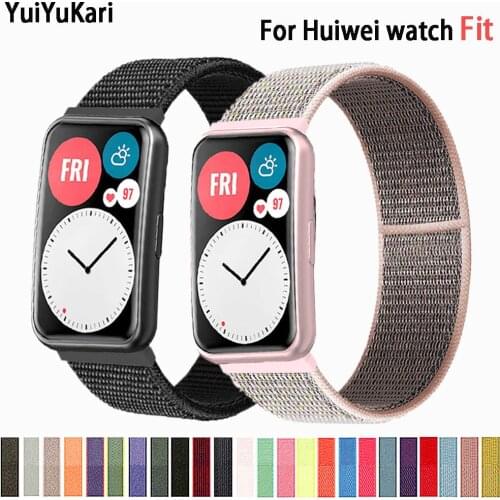 2020 Nylon Band For Huawei Watch FIT Strap Smartwatch Accessories Sport Loop Wristband Belt bracelet Huawei Watch fit Strap