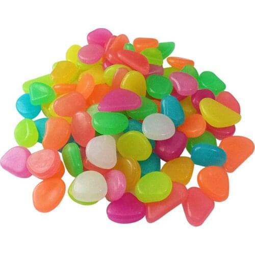 Glow In The Dark Garden Pebbles,100/200 Pcs Glow Decorative Stones Rocks,Luminous Pebbles For Outdoor Decor, Garden Lawn Yard