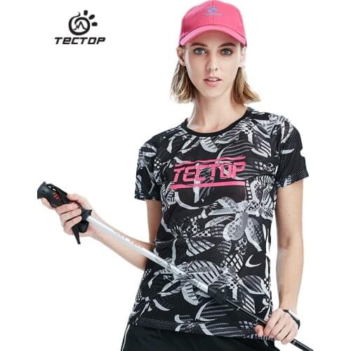 Tectop UV Resistant T-Shirts sport wear Tee Shirt Slim Fit Tops outdoor quick dry hiking Camping Walking ladies' t-shirt
