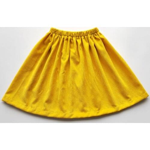 Yellow 202 2021 New Spring Girls Skirt Autumn Winter Children Clothes Kids Corduroy Skirts Baby Girl Skirt tutu princess Vestido