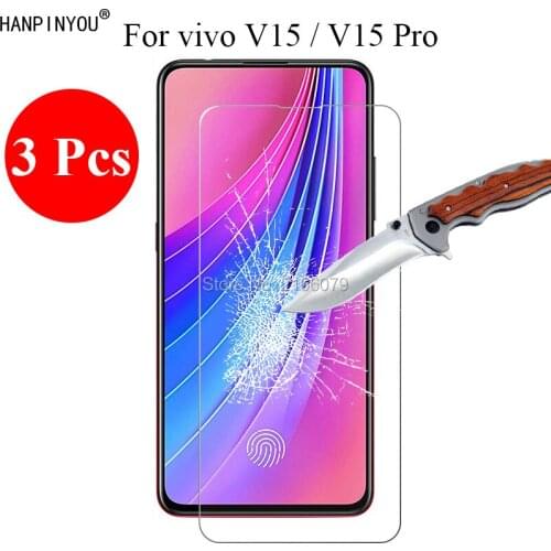 3 Pcs/Lot For vivo V15 9H 2.5D Tempered Glass Screen Protector For vivo V15 Pro V15pro 6.39" Phone Protective Film + Clean Tools