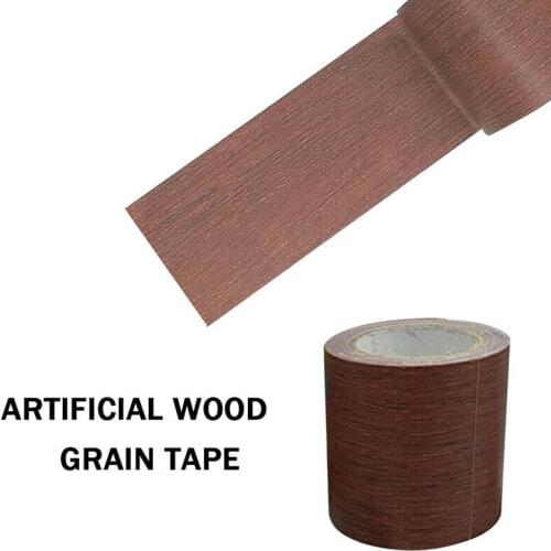 5M/Roll Woodgrain Repair Adhensive Duct Tape For Home Furniture UK Hot Realistic 7 Colors Patch Wood Textured Doors Windows Desk