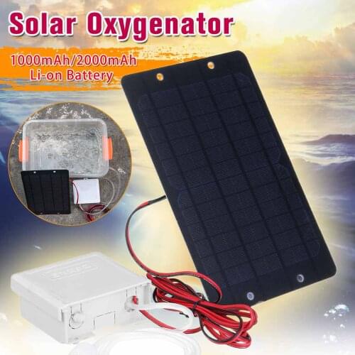 5W Solar Power Aquarium Oxygen Air Pump Ultra Silent Outdoor Fishing Tank Pond Oxygenator Aerator Aquarium Accessories