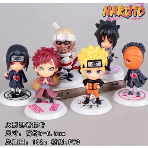 6pcs/lot Ninja Model Base Doll Action PVC brinquedos Collection Figures toys