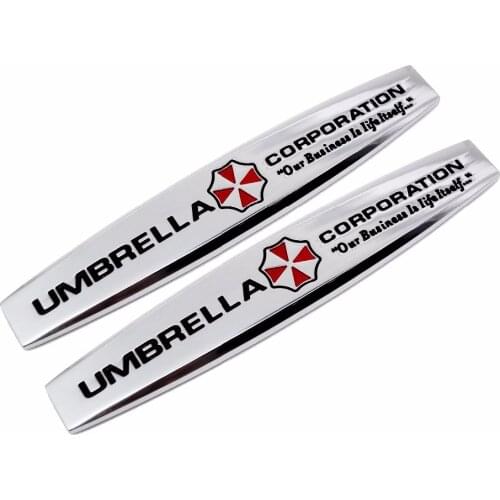 Car Decoration Decal For Peugeot 208 Subaru Forester Volvo V70 Honda Toyota BMW Nissan Tiida Umbrella Corp Fender Sticker Emblem