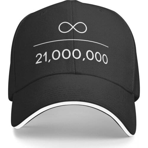 Bitcoin Infinity Divided By 21 Million Essential Promo Mens and Womens cap Print Anime fishing summer Casual Graphic hats