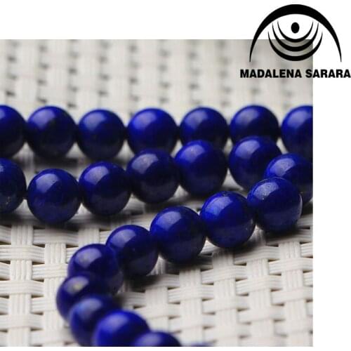 MADALENA SARARA AAAAA 4mm/5mm/6mm/7mm Genuinel Natural Lazurite Beads Strand 18" For DIY Jewelry Making