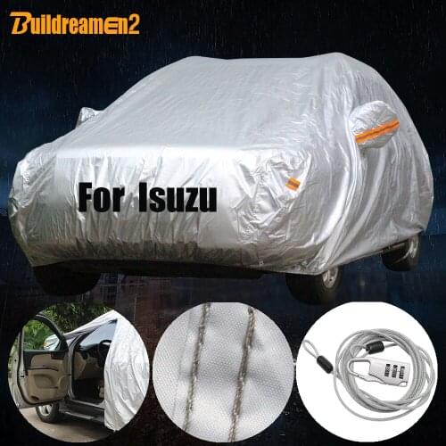 Buildreamen2 Outdoor Car Cover Waterproof Sun Snow Rain Resistant Cover Dust Proof For Isuzu I-Mark Piazza Vehicross Amigo Axiom