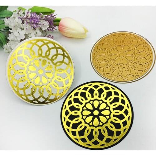 Flower Circle Round Glimmer Hot Foil Plate Metal Cutting Dies Scrapbooking Stencils Photo Album Die Cut Hot Stamping Foil Dies