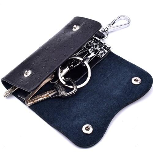 Key Holder Women Key Wallets Fashion Housekeeper Organizer Men Car Key Wallet Cover Genuine Leather Keychain