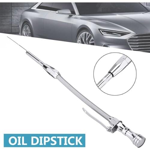 For Chevy 305 327 350 383 400 1pc Stainless Steel Car Auto Flexible Engine Oil Dip-sticks Tool Parts Accessories