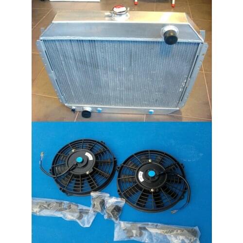 HOT SELLING 3 Core Alloy Aluminum Radiator + Fan*2 For FORD F100 F250 F350 V8 RADIATOR 1967-1981 1967 1968 1980 1981