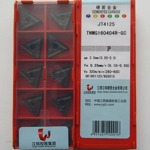 JXTC TNMG160404R-GC JT4125/TNMG160404L-GC JT4125/TNMG160408R-GC JT4125/TNMG160408L-GC JT4125 CNC carbide inserts 10PCS/BOX