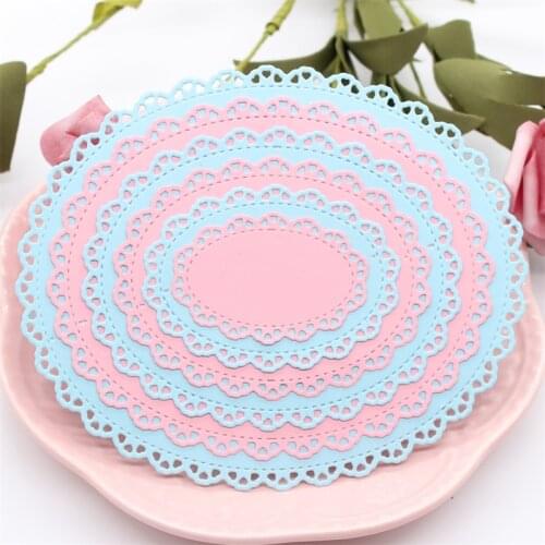 KLJUYP Oval Lace Frame Metal Cutting Dies Scrapbook Paper Craft Decoration dies scrapbooking