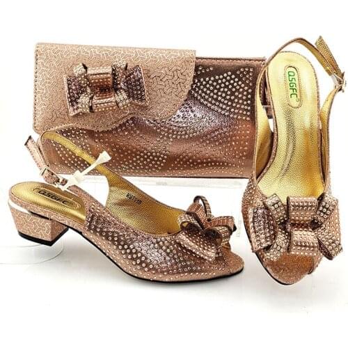 Italian Matching Shoe and Bag Set Peach Shoes and Bag Set African Sets 2017 Women Shoes and Bag Set In Italy Nigerian Shoes Bag