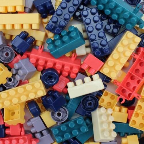 100pcs Duplo Car Airplane Model Large Particles Building Blocks Animal Number Bricks Educational Baby Toys For Children Gifts