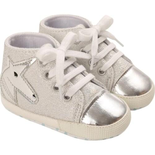 2021 Lovely Infant Flat Shoes Babies Unicorn Pattern High-top Soft Sole Sneakers 0-12M