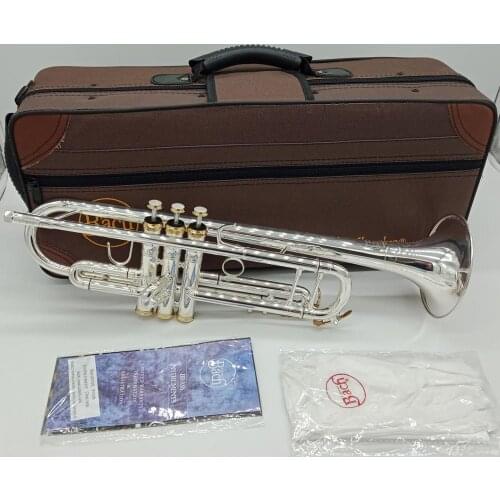 New MFC Bb Trumpet LT180S-43 Silver Plated Gold Keys Music Instruments Profesional Trumpets Student Included Case Mouthpiece