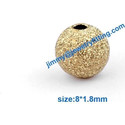 Size 8mm*1.8mm( hole) stardust beads brass sandblast beads fashion jewelry findings various plated color can be choice