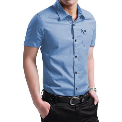5XL Big Size Summer Mens Slim Pure Cotton Short Sleeve Shirt Outdoor Travel Camping Hiking Breathable Lapel Cardigan Shirts