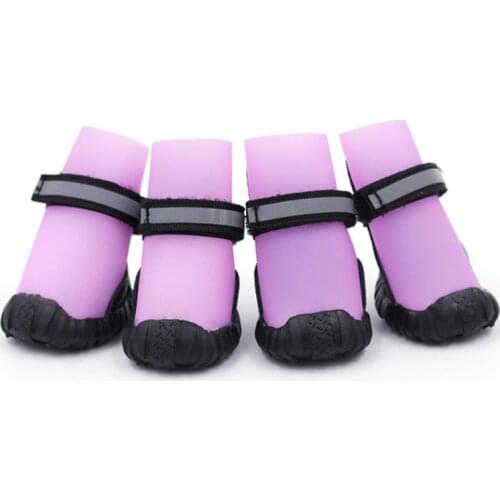 Pet Dog Shoes Non-slip Reflective Dog Boots Waterproof Pet Rain Shoes Yorkshire Puppy Poodle Bichon Pomeranian Small Pet Boots