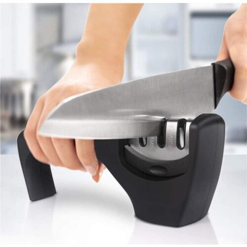 2/3 Stages Knife Sharpener Diamond Coated&Fine Rod Knife Shears Scissors Sharpening stone System Stainless Steel Blades