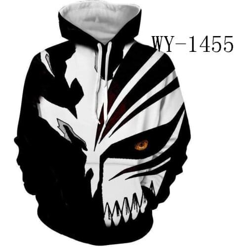 Anime Style Hooded Sweatshirt Bleach 3D Printed Men Women Hip Hop Pullover Hoodie Sports Casual Cosplay Top Unisex