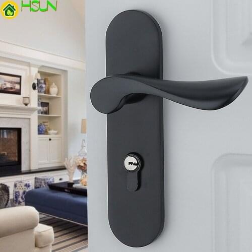 Indoor Wooden Doors Lock Space Aluminum Door Lock Hand Hold Lock European Bearing Bedroom Hardware