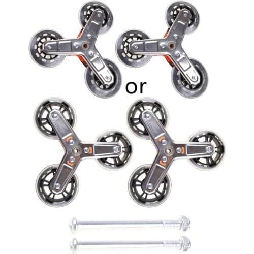 1 Pair Replacement Triangle Roller for Foldable Removable Apartment Picnic Travel Folding Trolley Carts Replacement Roller 63HA