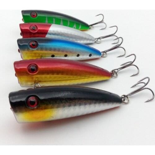 1PC 75mm/10g Sea Fishing Lure Crankbait ABS Plastic Hard Bait Ocean Rock Fishing 8# Hook Wobblers Popper Floating Jerkbait Pesca