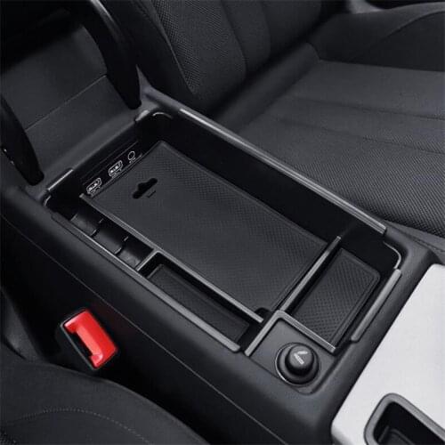 1pc Car Accessories Central Armrest Storage Box For Audi A4 B9 A5 S4 S5 Console Glove Tray Holder Case Container Car Styling