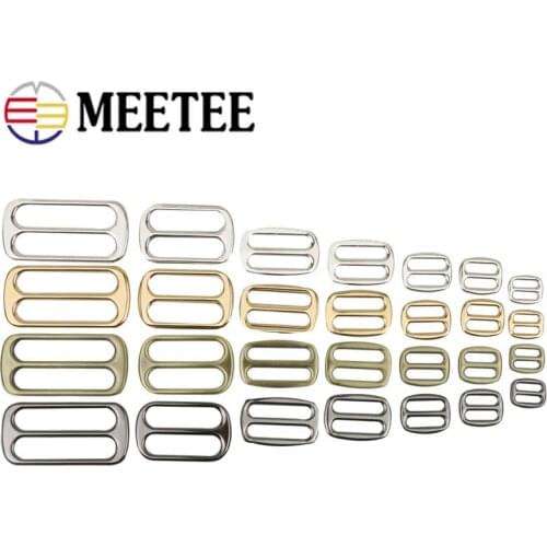 10pcs 12-50mm Bag Buckles for Belt Backpack Metal Slider Tri Glide Adjuster Buckle Strap Webbing Clasp DIY Sewing Accessories
