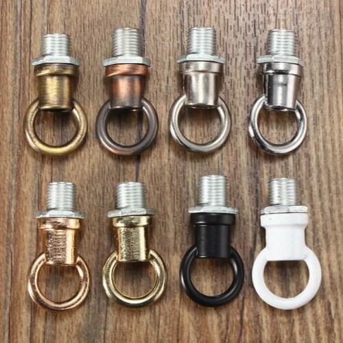 10pcs/lot Vintage 10mm Thread M10 Metal Ceiling Light Base Chandelier Hook Light Adapter Fitting Close Smooth Style