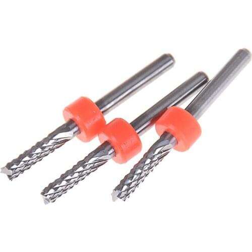3.175mm Carbide Tungsten Corn Cutter Cutting PCB Milling Bits End Mill CNC Router Bits For Engraving Machine