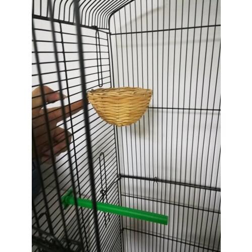 Handmade Bamboo Natural Bird Nest Pigeon Bird House Parrot Accessories Bird Products