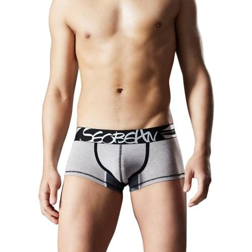 Free Shipping Mens Boxer Soft Breathable Underwear Cotton Sexy Male Comfortable Solid Panties Underpants Home Shorts