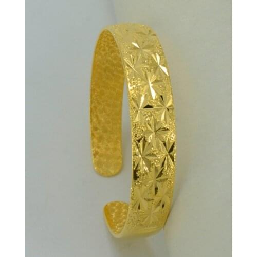 Anniyo Bangle for Women/Girl Gold Color Dubai Trendy Bracelet Ethiopian Wedding Bracelet Africa Arab Jewelry #003607