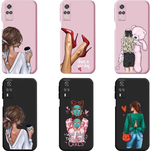 For Vivo Y31 2021 Case Pretty Girls Soft Shockproof Cover for Vivo Y51 Y51A Y 51 31 VivoY31 2021 6.58" Funda For Vivo V2036 Case