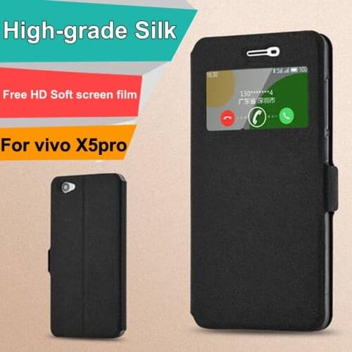 For vivo X5pro case X5 Pro 5.2" Open window bumper PU leather back cover For vivo X5pro D X5pro V X5pro L flip Cases phone shell
