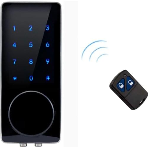 Electronic Door Lock Remote Control, Password, Mechanical Key Touch Screen Keypad Digital Code Lock lk110BSRM