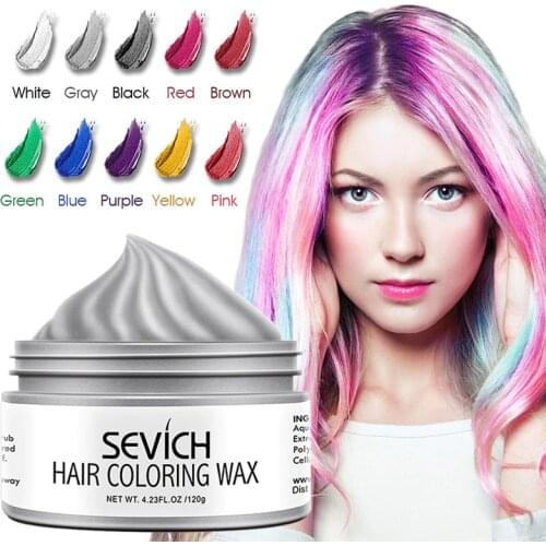 Temporary Hair Color Wax Men Diy Mud One-time Molding Paste Dye Cream Hair Gel for hair coloring styling silver grey